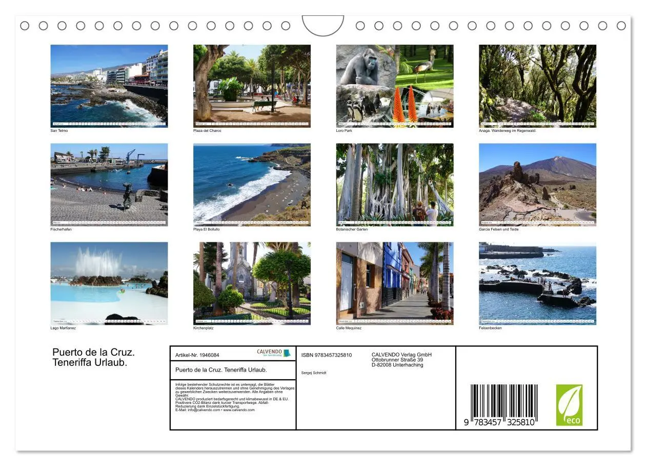 Bild: 9783457325810 | Puerto de la Cruz. Teneriffa Urlaub. (Wandkalender 2026 DIN A4...