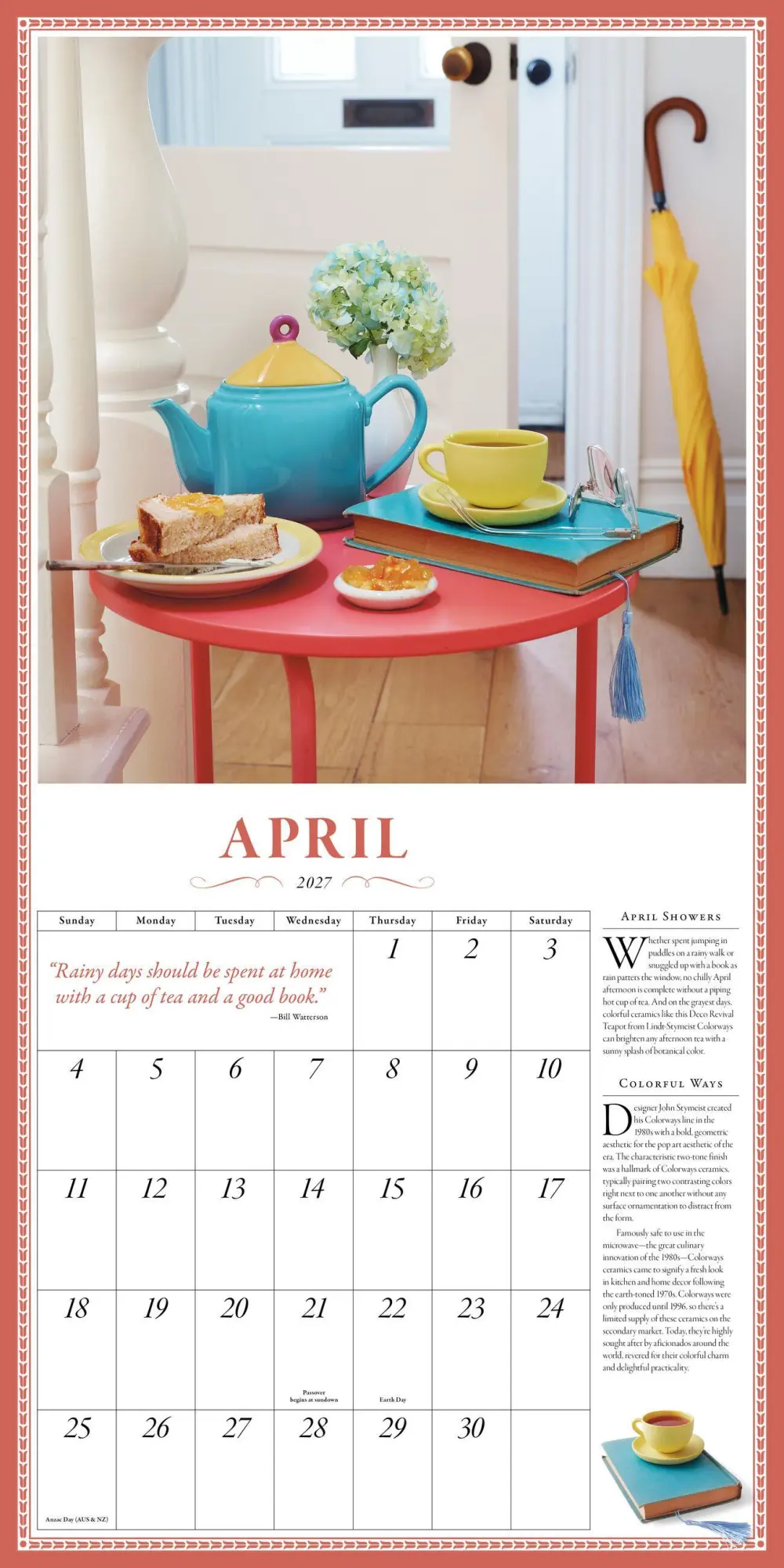 Bild: 9781523535910 | The Collectible Teapot Wall Calendar 2027 | Workman Calendars | 2027