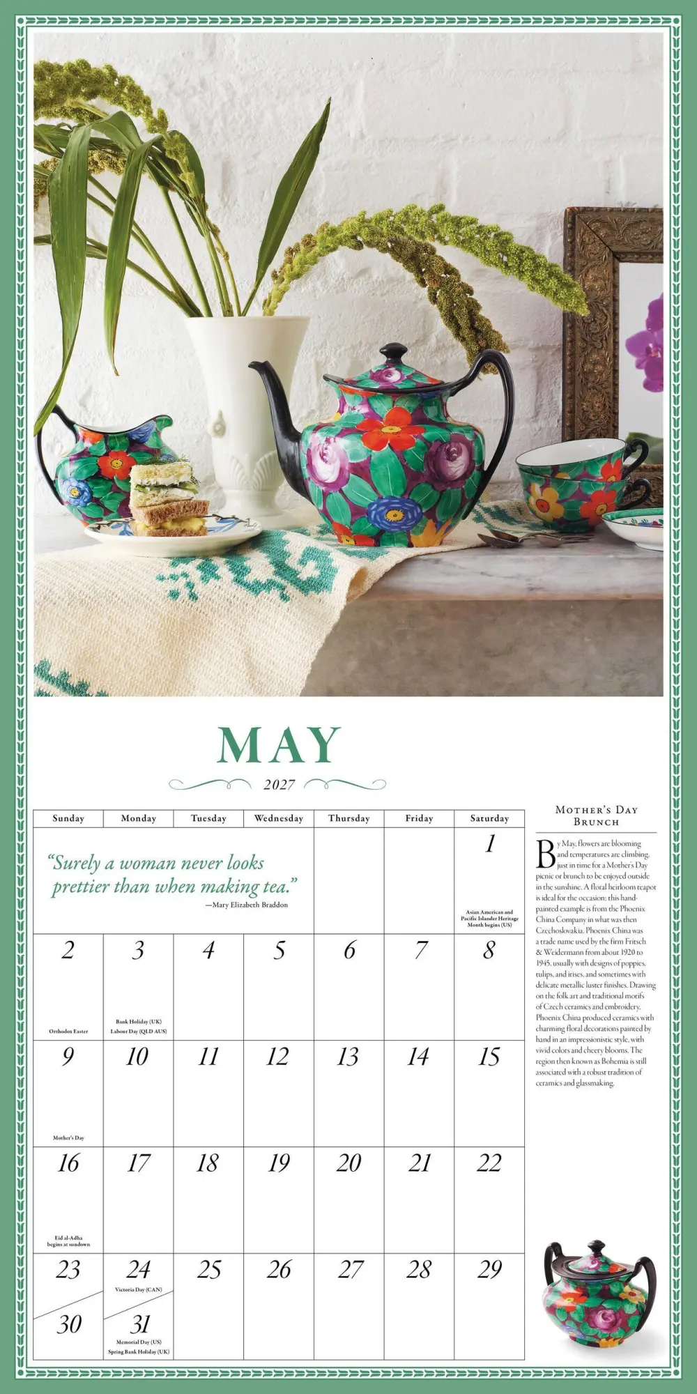 Bild: 9781523535910 | The Collectible Teapot Wall Calendar 2027 | Workman Calendars | 2027