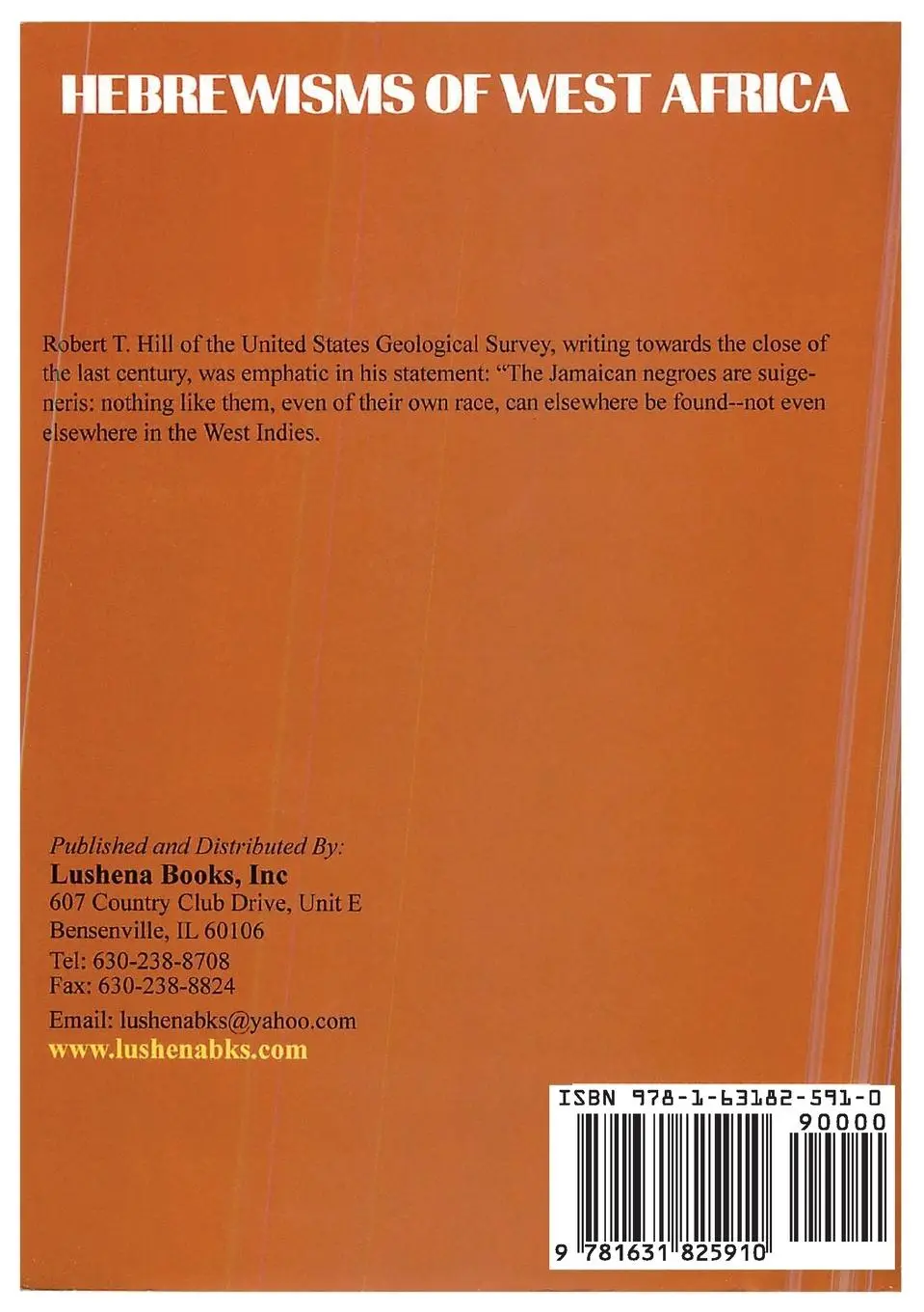 Rückseite: 9781631825910 | Hebrewisms of West Africa | Joseph J Williams | Taschenbuch | Englisch