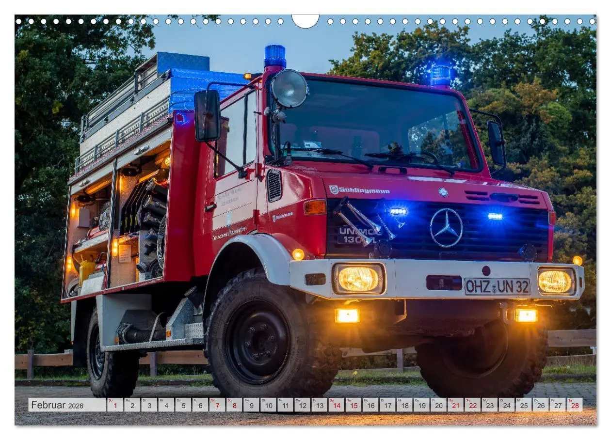 Bild: 9783457555910 | Die 4 UNIMOGS der Feuerwehr Schwanewede (Wandkalender 2026 DIN A3...