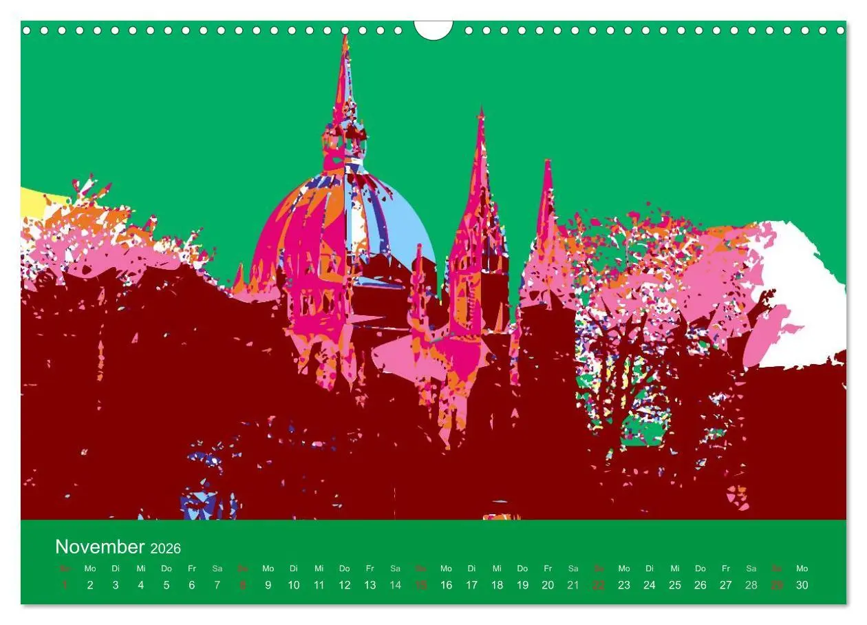 Bild: 9783516025910 | WIEN popartig (Wandkalender 2026 DIN A3 quer), CALVENDO Monatskalender