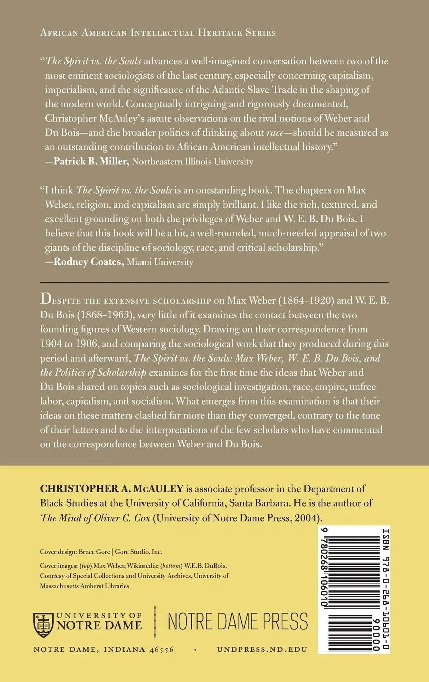 Rückseite: 9780268106010 | The Spirit vs. the Souls | Christopher A. Mcauley | Buch | Englisch
