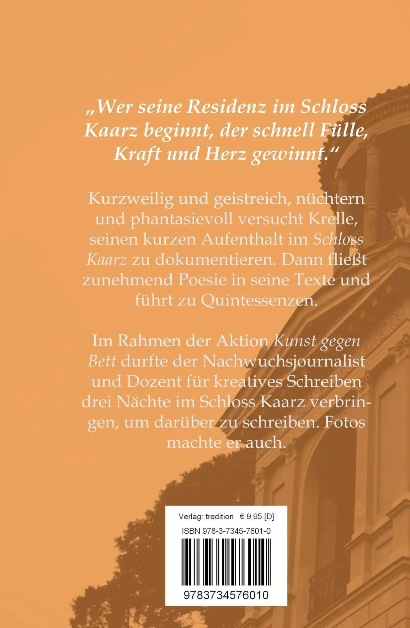Rückseite: 9783734576010 | Schloss Kaarz | Das Jetzt genießen | Christoph Krelle | Taschenbuch