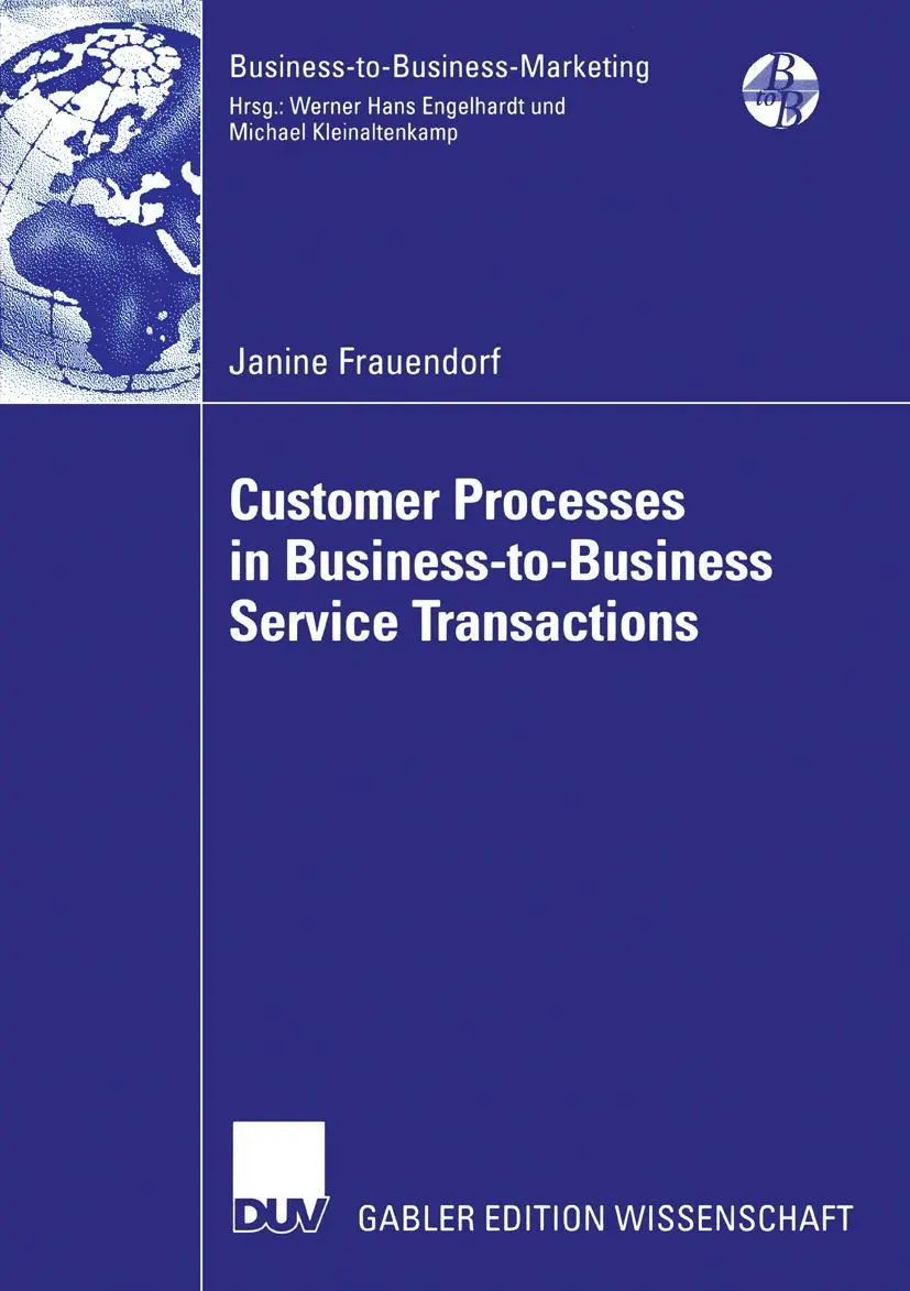 Cover: 9783835006010 | Customer Processes in Business-to-Business Service Transactions | Buch