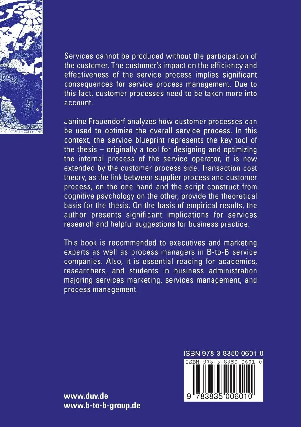 Rückseite: 9783835006010 | Customer Processes in Business-to-Business Service Transactions | Buch