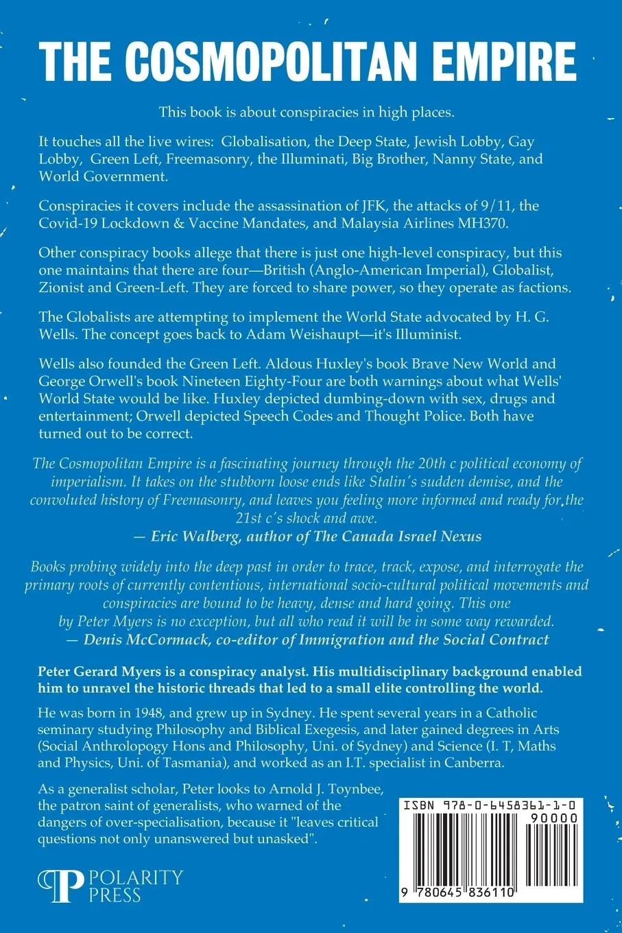 Rückseite: 9780645836110 | The Cosmopolitan Empire | Peter G Myers | Taschenbuch | Englisch