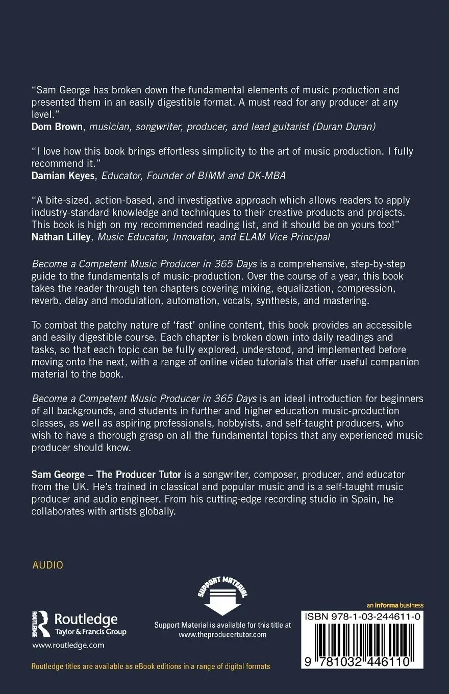Rückseite: 9781032446110 | Become a Competent Music Producer in 365 Days | Sam George | Buch