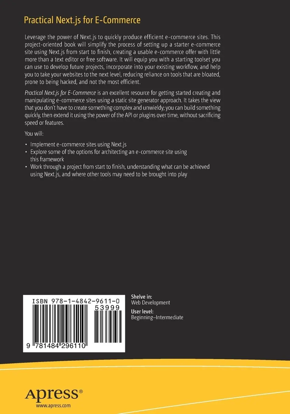 Rückseite: 9781484296110 | Practical Next.js for E-Commerce | Alex Libby | Taschenbuch | xix