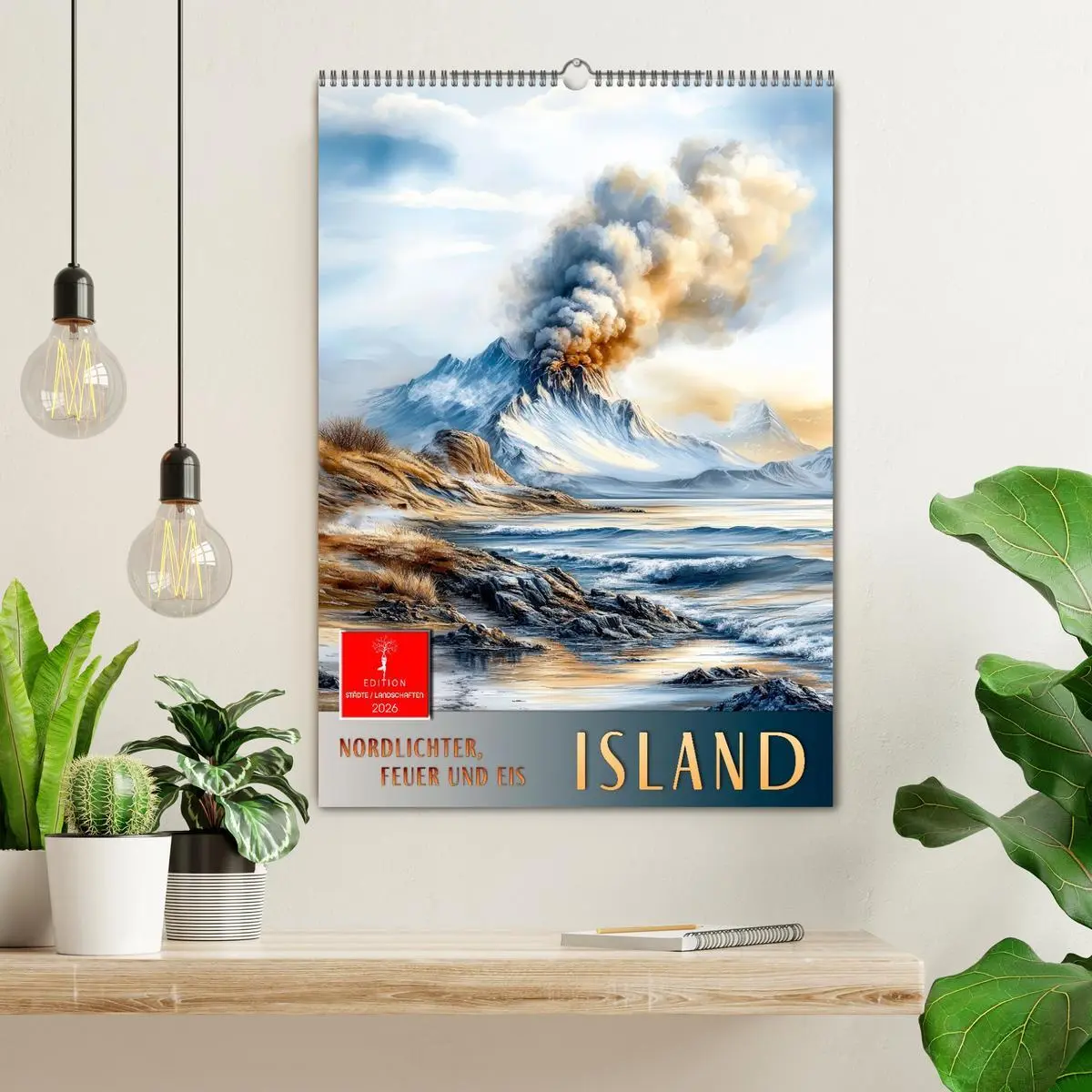 Bild: 9783457296110 | Island - Nordlichter, Feuer und Eis (Wandkalender 2026 DIN A2...