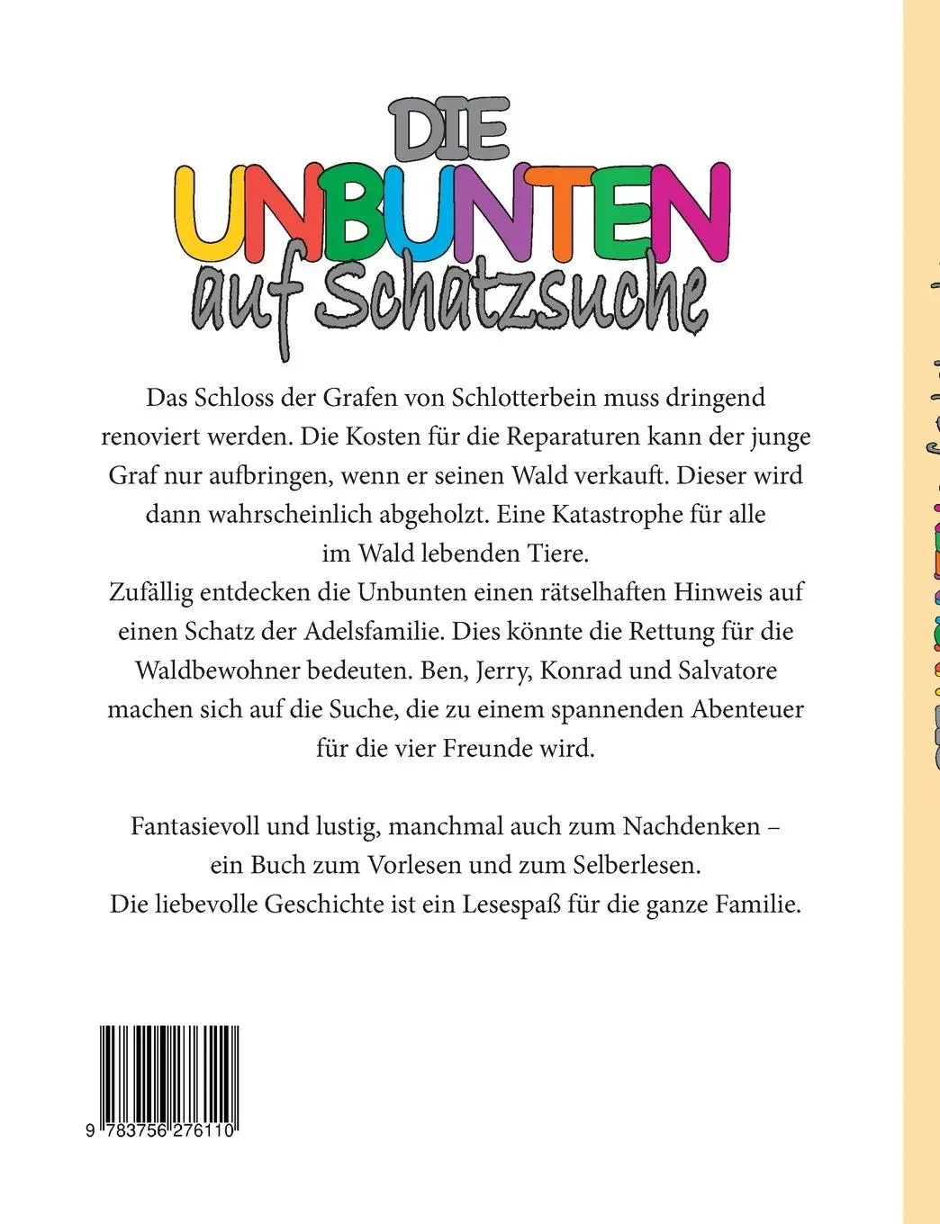 Rückseite: 9783756276110 | Die Unbunten auf Schatzsuche | Manfred Cibis | Taschenbuch | Paperback