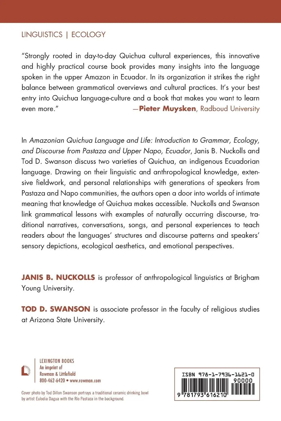 Rückseite: 9781793616210 | Amazonian Quichua Language and Life | Janis B. Nuckolls (u. a.) | Buch
