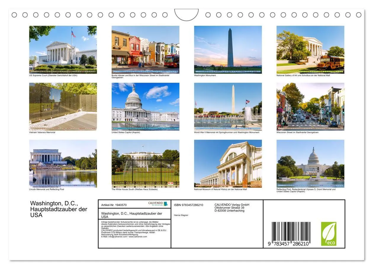Bild: 9783457286210 | Washington, D.C., Hauptstadtzauber der USA (Wandkalender 2026 DIN...