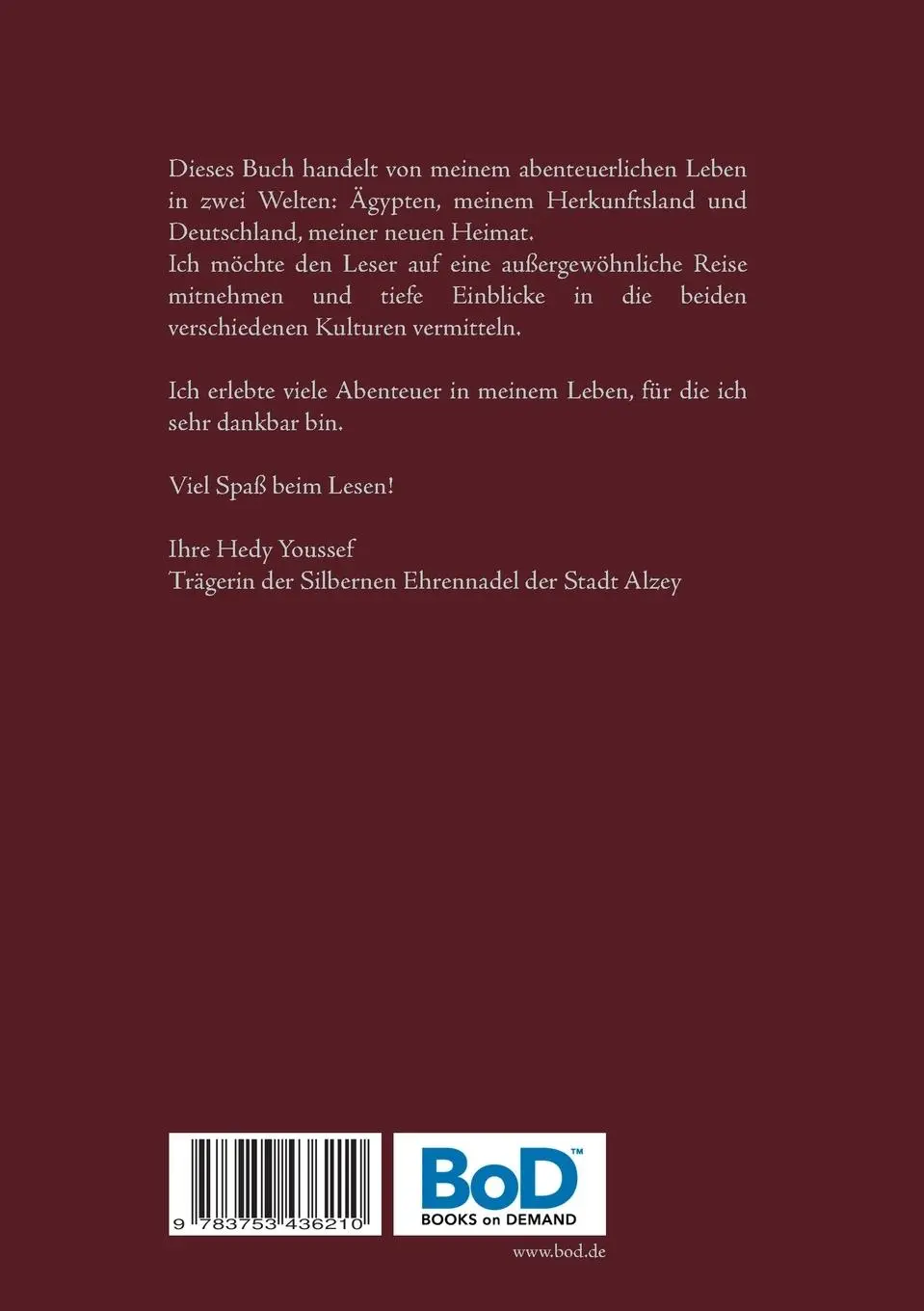 Rückseite: 9783753436210 | Abenteuer in zwei Welten | Hedy Youssef | Taschenbuch | Paperback