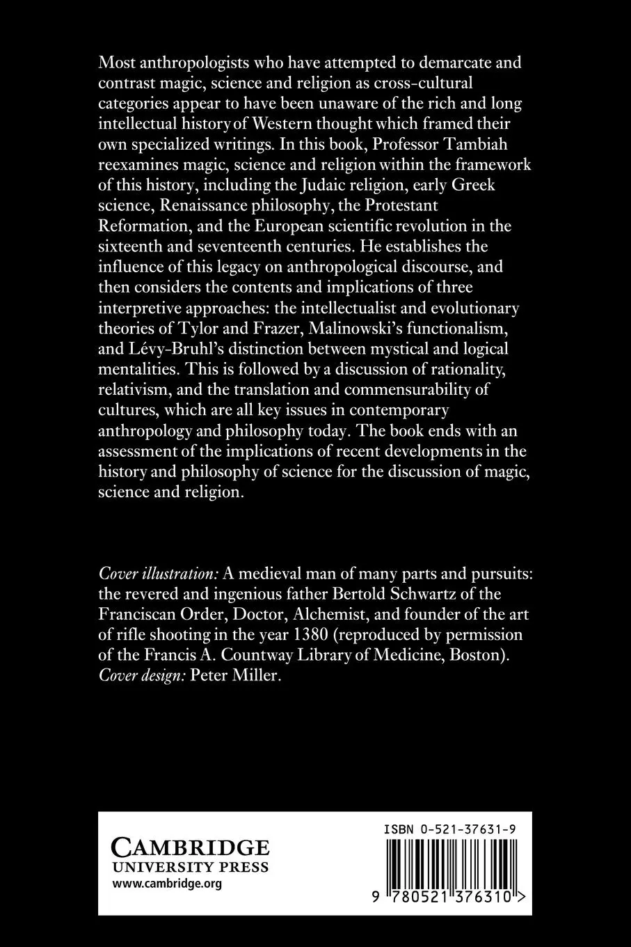 Rückseite: 9780521376310 | Magic, Science and Religion and the Scope of Rationality | Tambiah