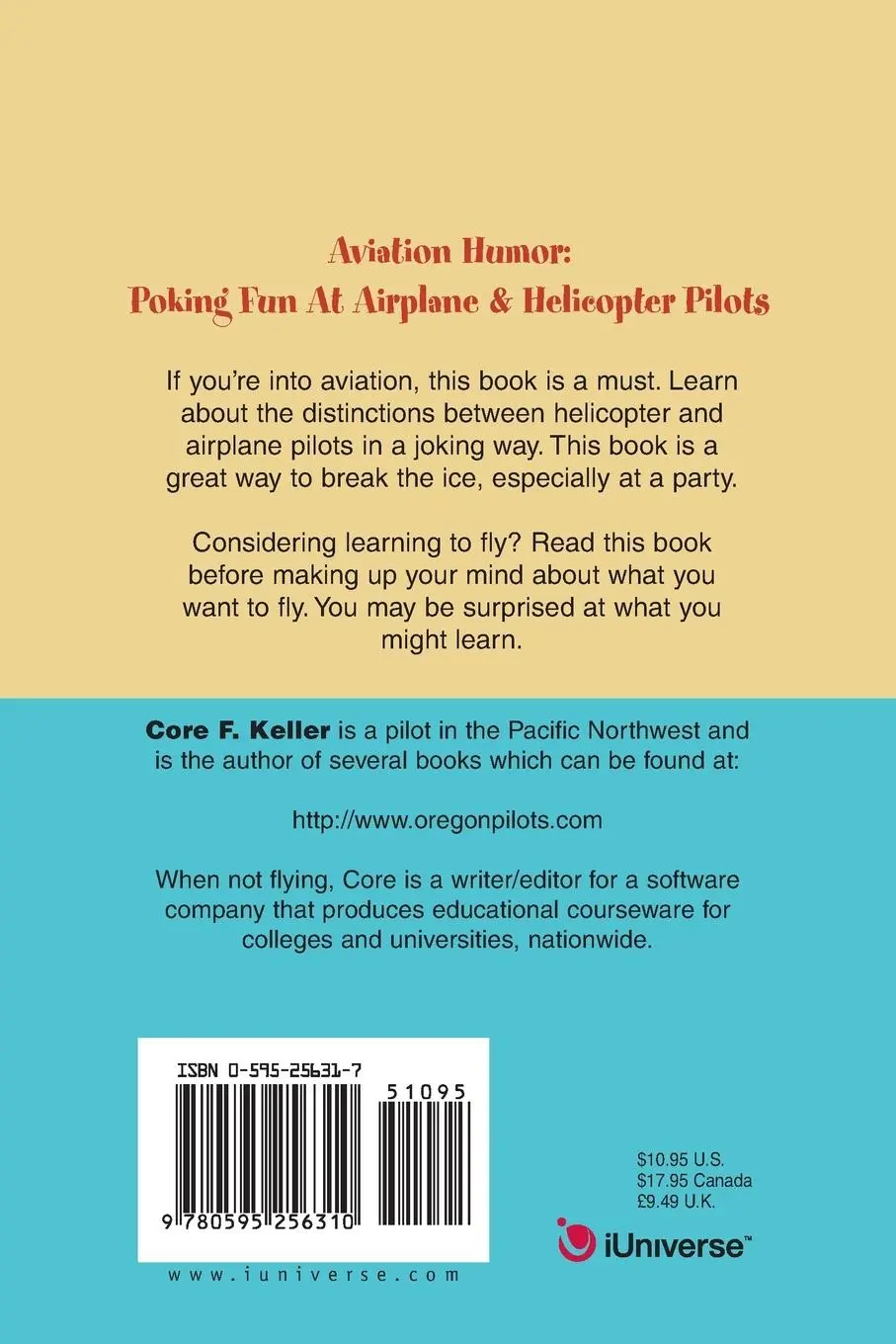 Rückseite: 9780595256310 | Aviation Humor | Poking Fun At Airplane | Core F. Keller | Taschenbuch