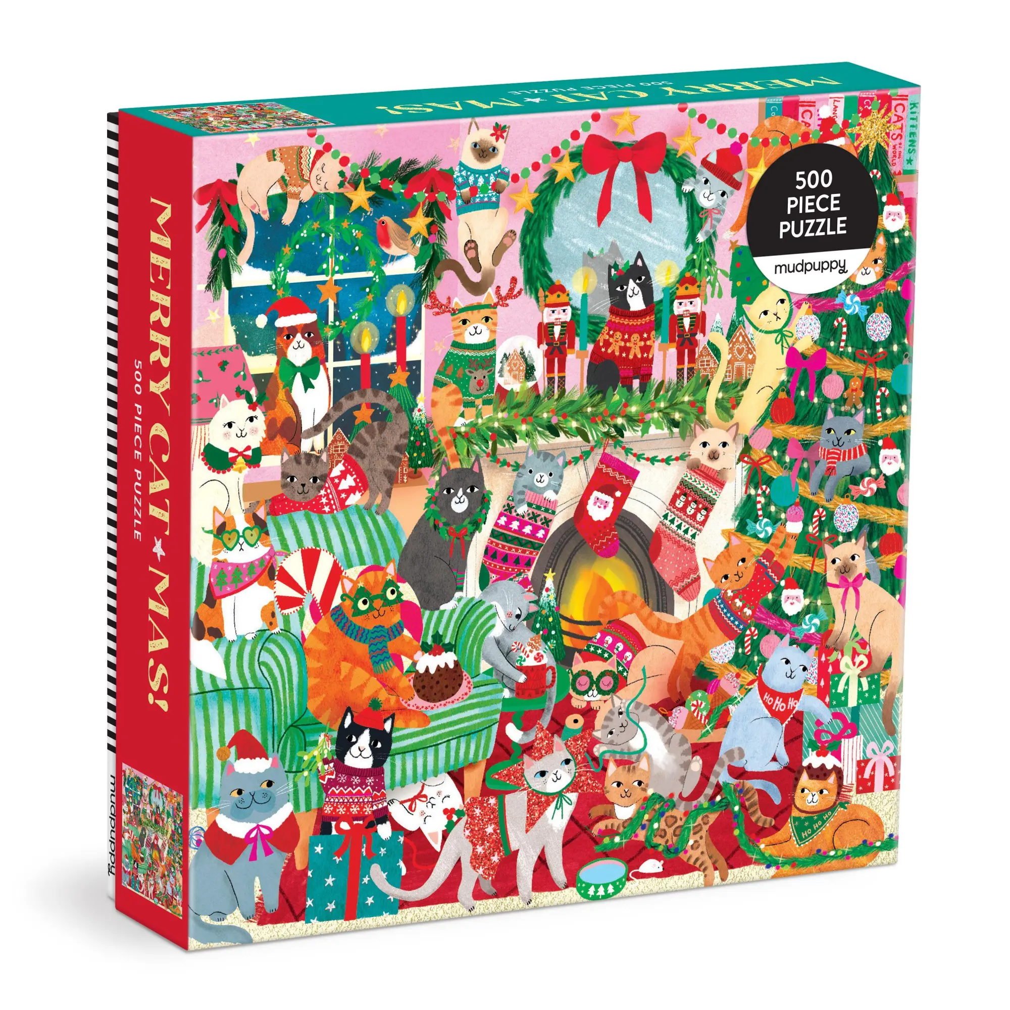 Cover: 9780735386310 | Merry Catmas! 500 Piece Family Puzzle | Mudpuppy | Spiel | Mudpuppy