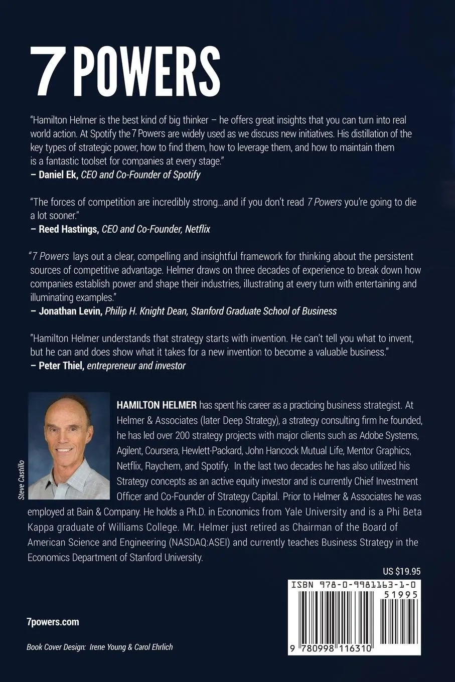 Rückseite: 9780998116310 | 7 Powers | The Foundations of Business Strategy | Hamilton Helmer
