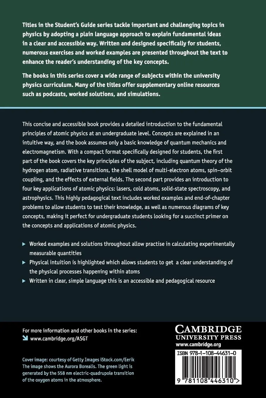 Rückseite: 9781108446310 | A Student's Guide to Atomic Physics | Mark Fox | Taschenbuch | 2019