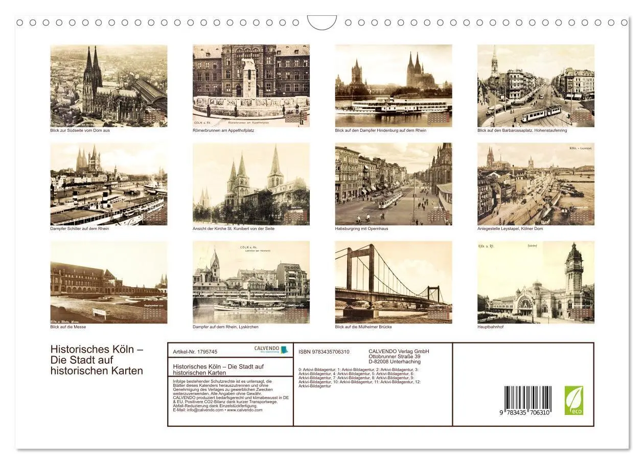 Bild: 9783435706310 | Historisches Köln - Die Stadt auf historischen Karten (Wandkalender...