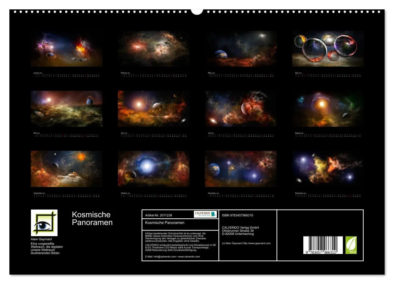 Bild: 9783457966310 | Kosmische Panoramen (hochwertiger Premium Wandkalender 2026 DIN A2...