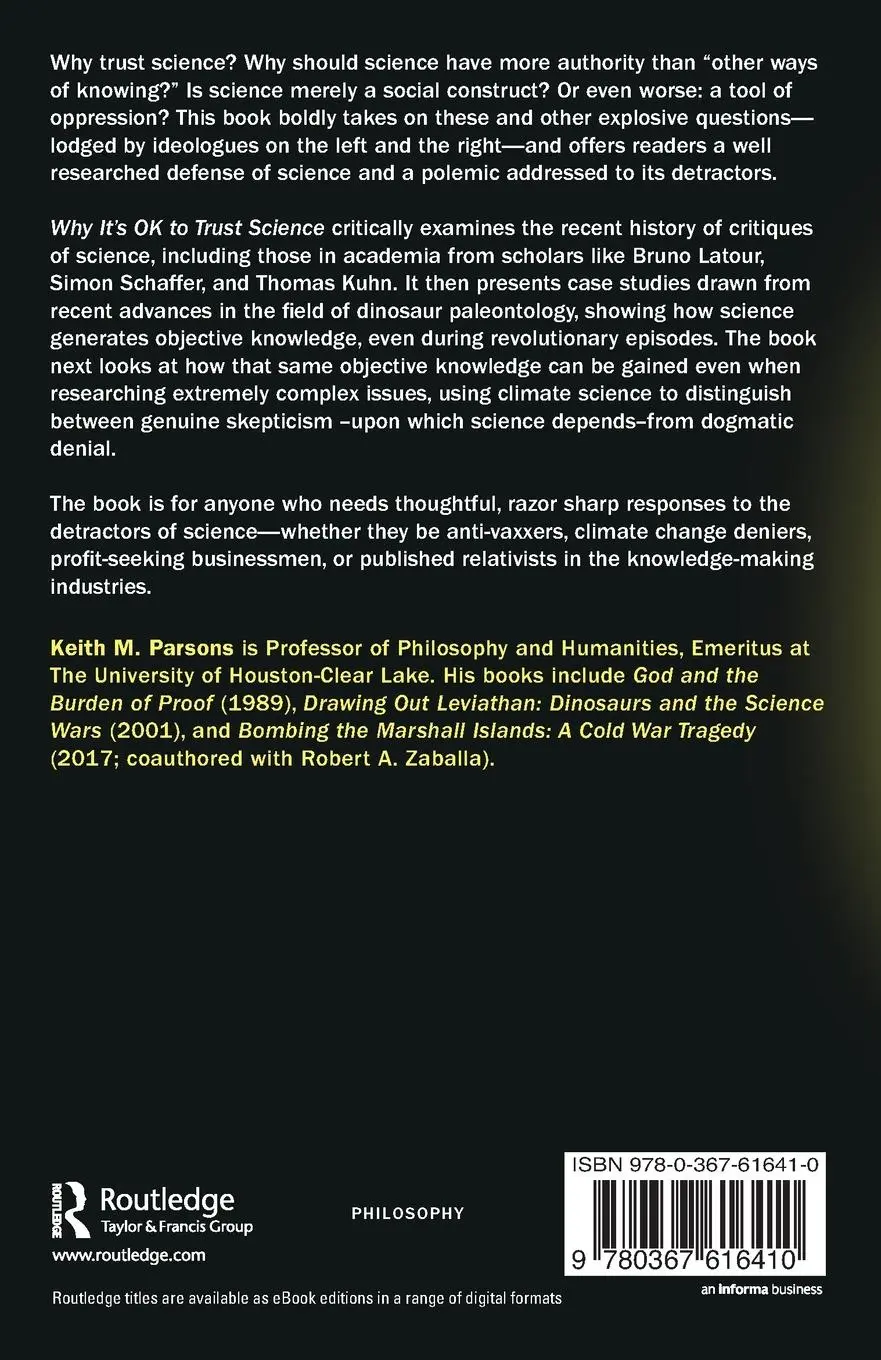 Rückseite: 9780367616410 | Why It's OK to Trust Science | Keith M. Parsons | Taschenbuch | 2023