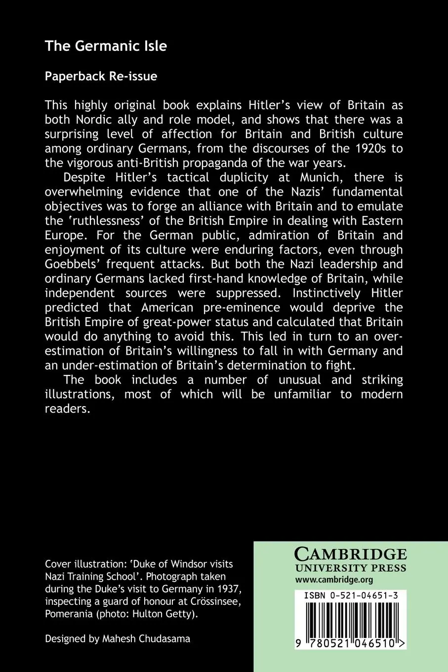 Rückseite: 9780521046510 | The Germanic Isle | Nazi Perceptions of Britain | Gerwin Strobl | Buch