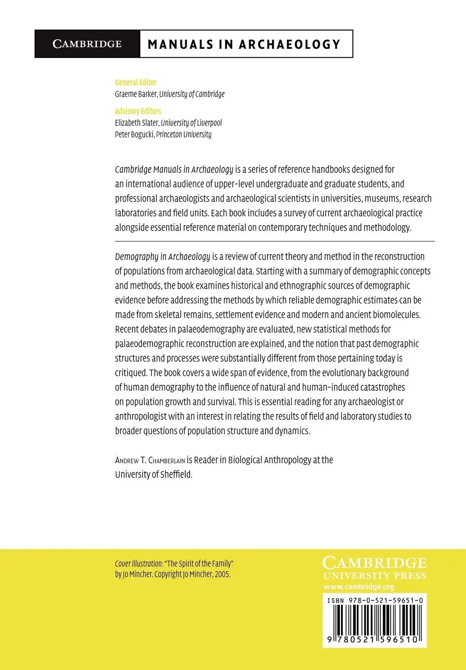 Rückseite: 9780521596510 | Demography in Archaeology | Andrew Chamberlain (u. a.) | Taschenbuch