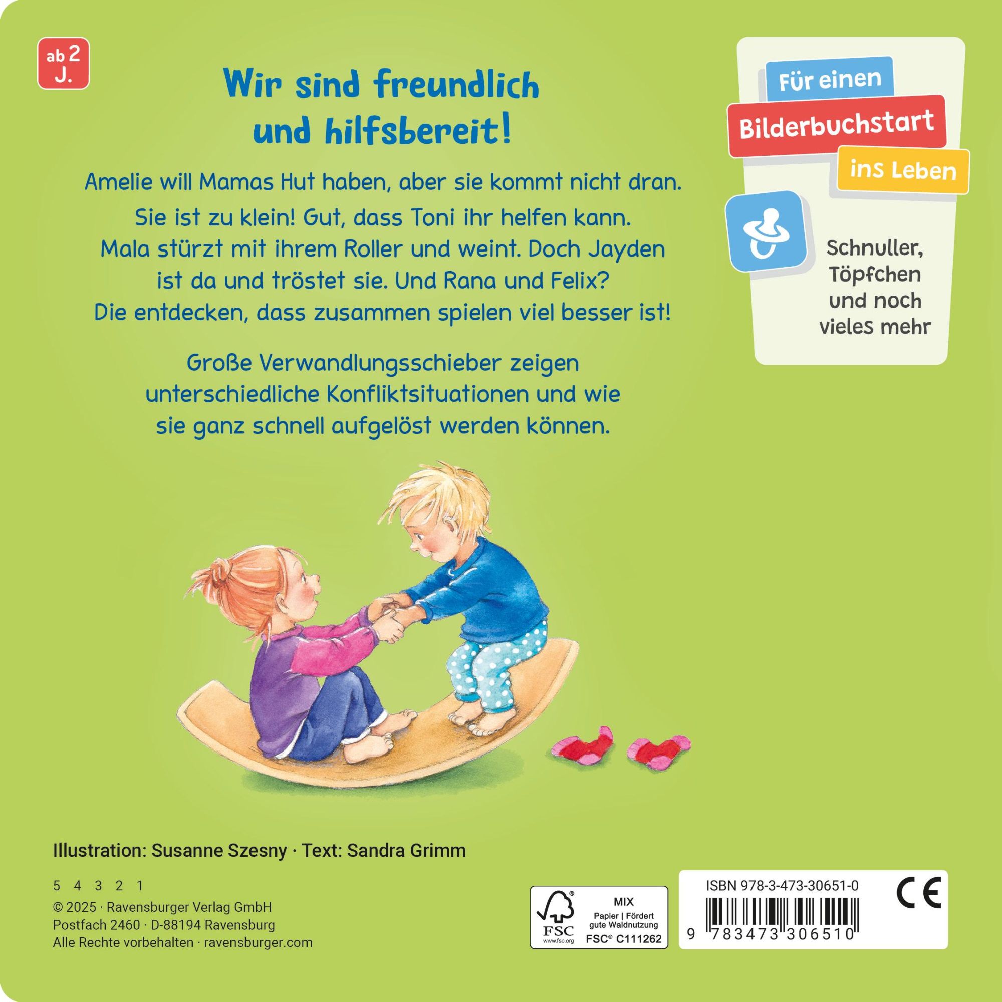 Rückseite: 9783473306510 | Wir weinen und lachen, wir streiten und helfen | Sandra Grimm | Buch