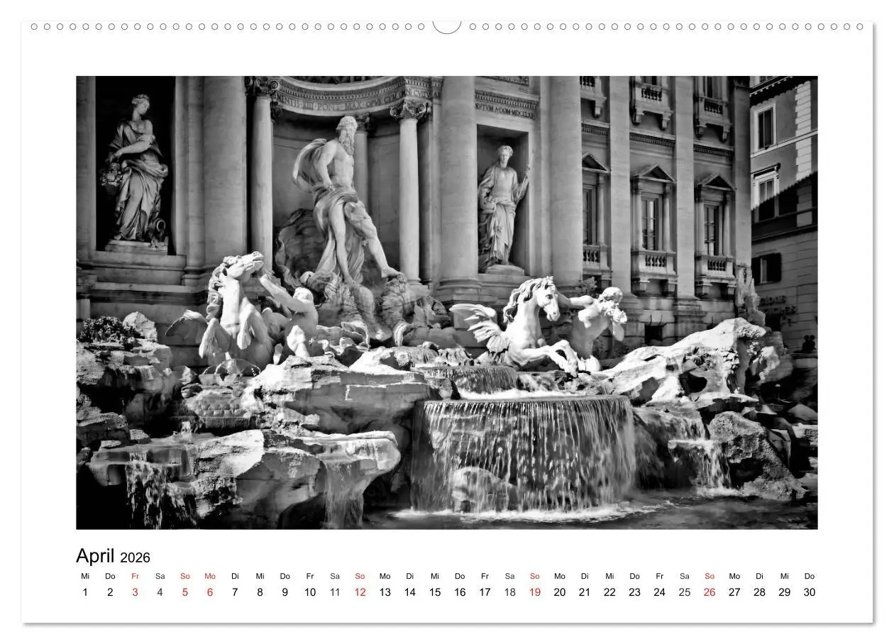Bild: 9783516036510 | ROM Monochrom (Wandkalender 2026 DIN A2 quer), CALVENDO Monatskalender