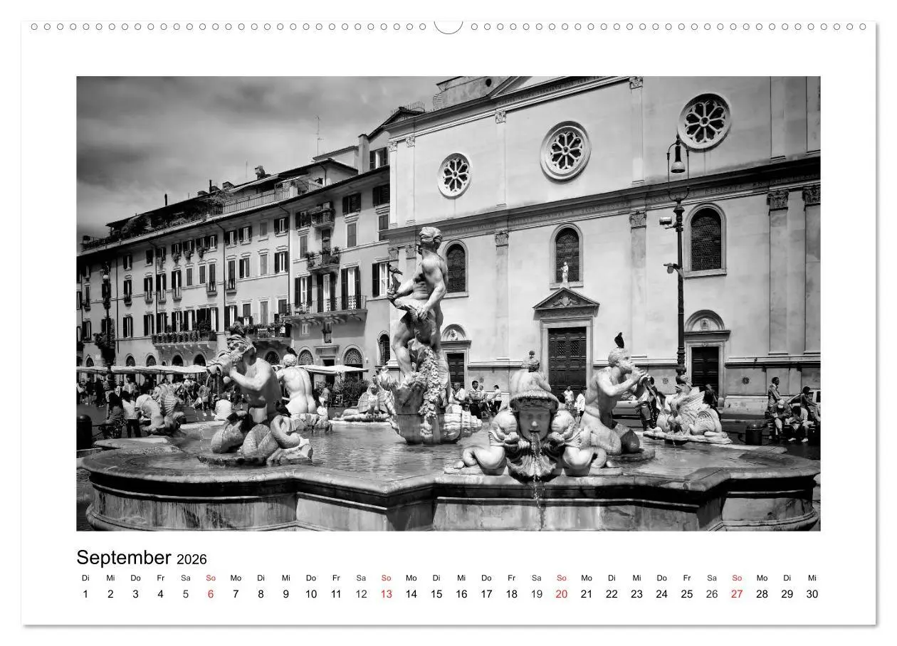 Bild: 9783516036510 | ROM Monochrom (Wandkalender 2026 DIN A2 quer), CALVENDO Monatskalender