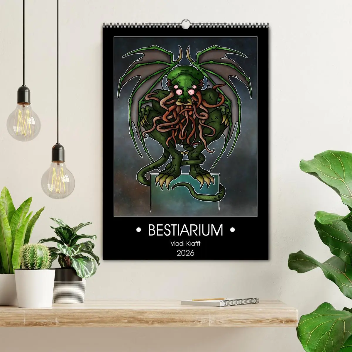 Bild: 9783516416510 | Bestiarium Vladi Krafft (Wandkalender 2026 DIN A2 hoch), CALVENDO...
