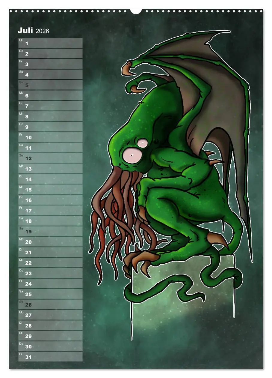 Bild: 9783516416510 | Bestiarium Vladi Krafft (Wandkalender 2026 DIN A2 hoch), CALVENDO...