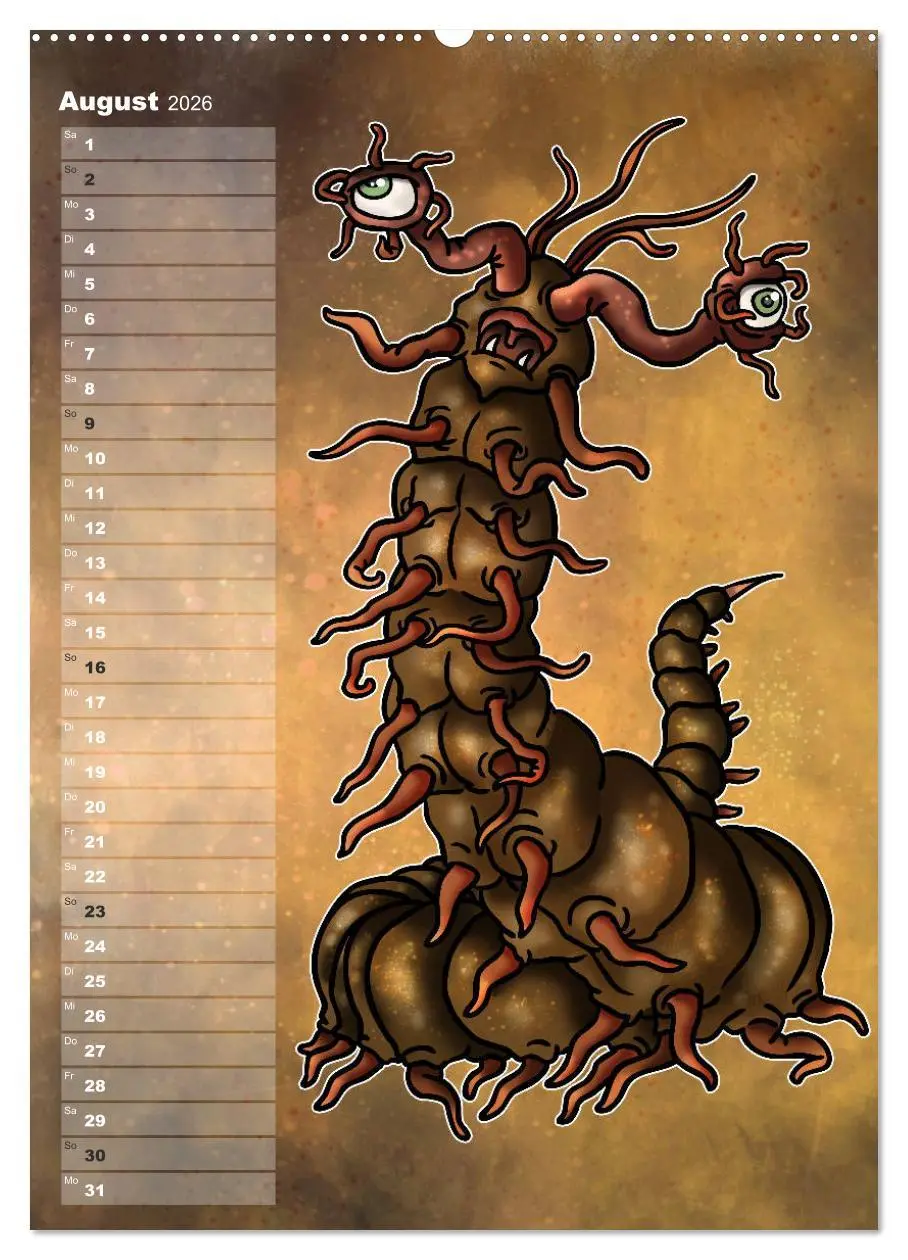 Bild: 9783516416510 | Bestiarium Vladi Krafft (Wandkalender 2026 DIN A2 hoch), CALVENDO...