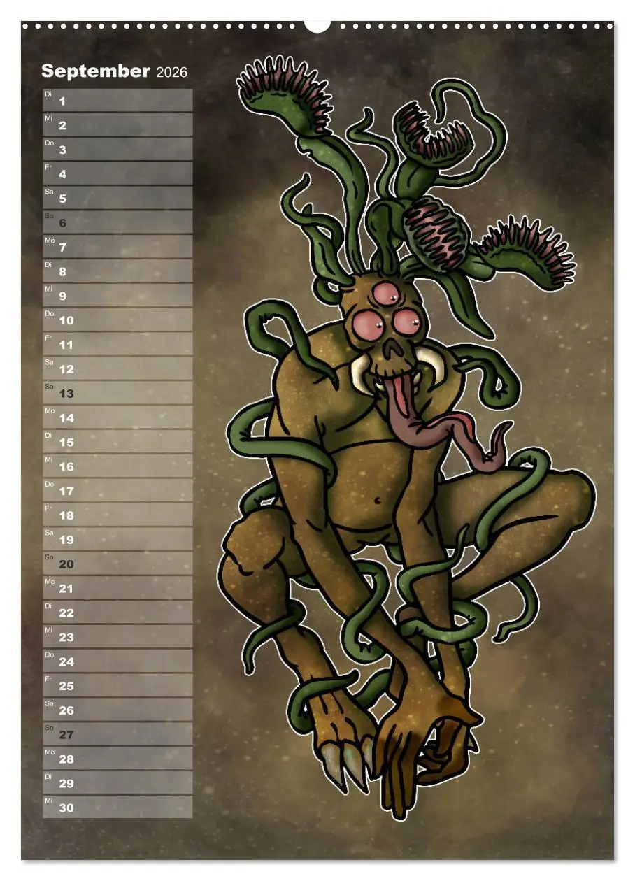 Bild: 9783516416510 | Bestiarium Vladi Krafft (Wandkalender 2026 DIN A2 hoch), CALVENDO...