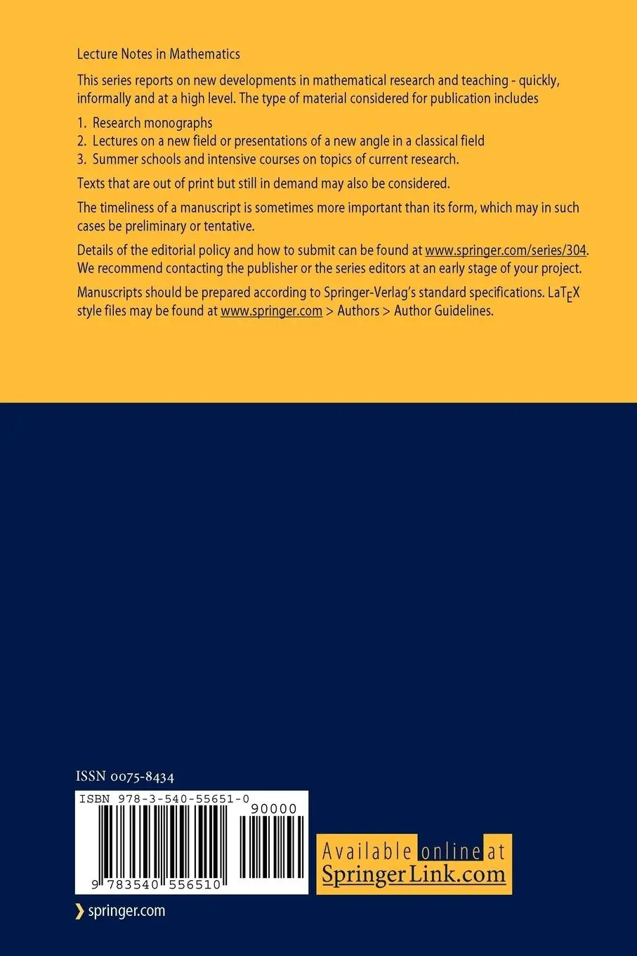Rückseite: 9783540556510 | Coding Theory and Algebraic Geometry | Henning Stichtenoth (u. a.)