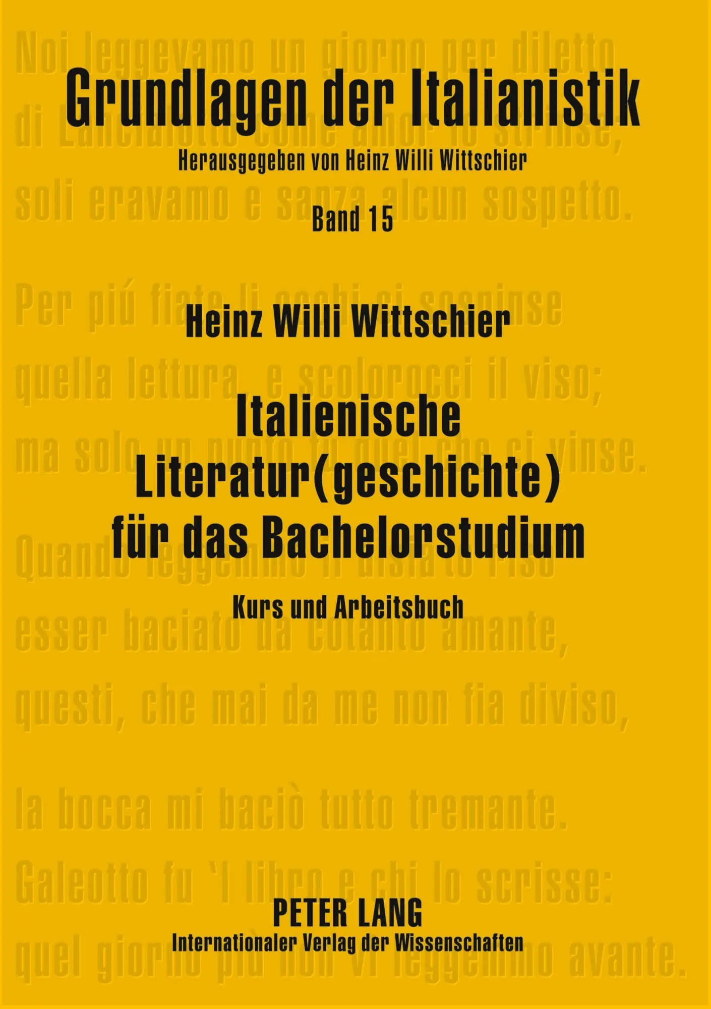 Cover: 9783631636510 | Italienische Literatur(geschichte) für das Bachelorstudium | Buch