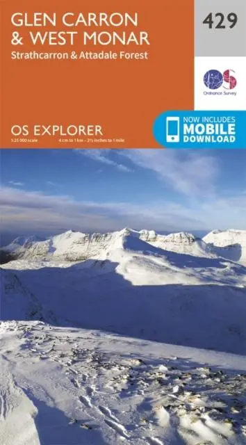 Cover: 9780319246610 | Glen Carron and West Monar | Ordnance Survey | (Land-)Karte | Englisch