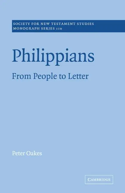 Cover: 9780521036610 | Philippians | From People to Letter | Peter Oakes | Taschenbuch | 2007
