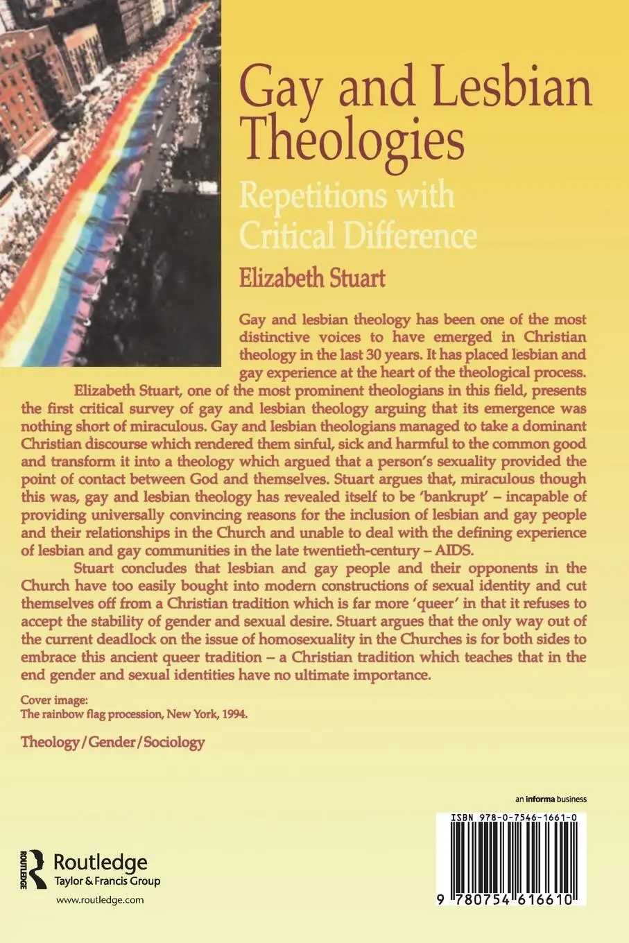 Rückseite: 9780754616610 | Gay and Lesbian Theologies | Repetitions with Critical Difference