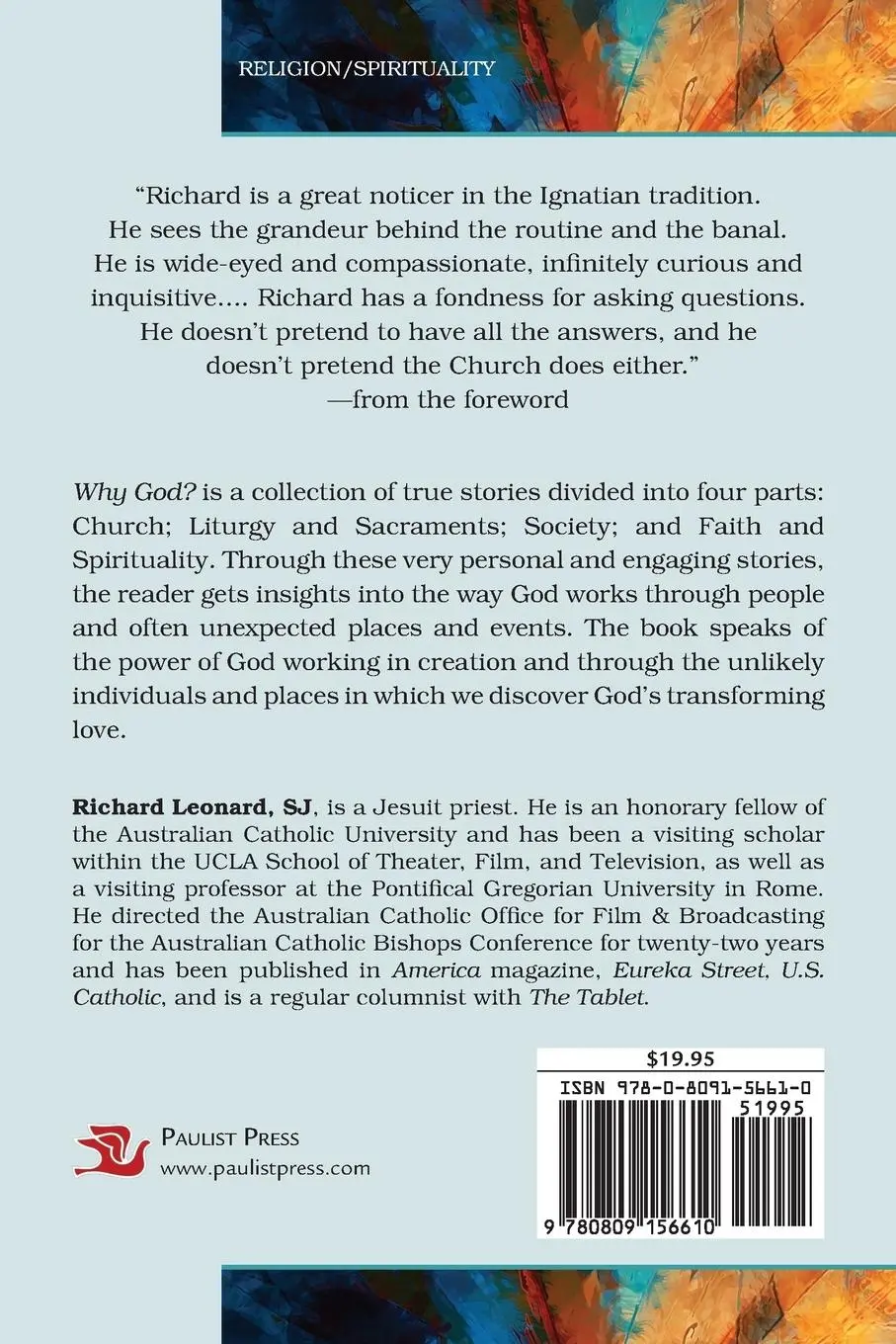 Rückseite: 9780809156610 | Why God? | Stories to Inspire Faith | Richard Leonard | Taschenbuch