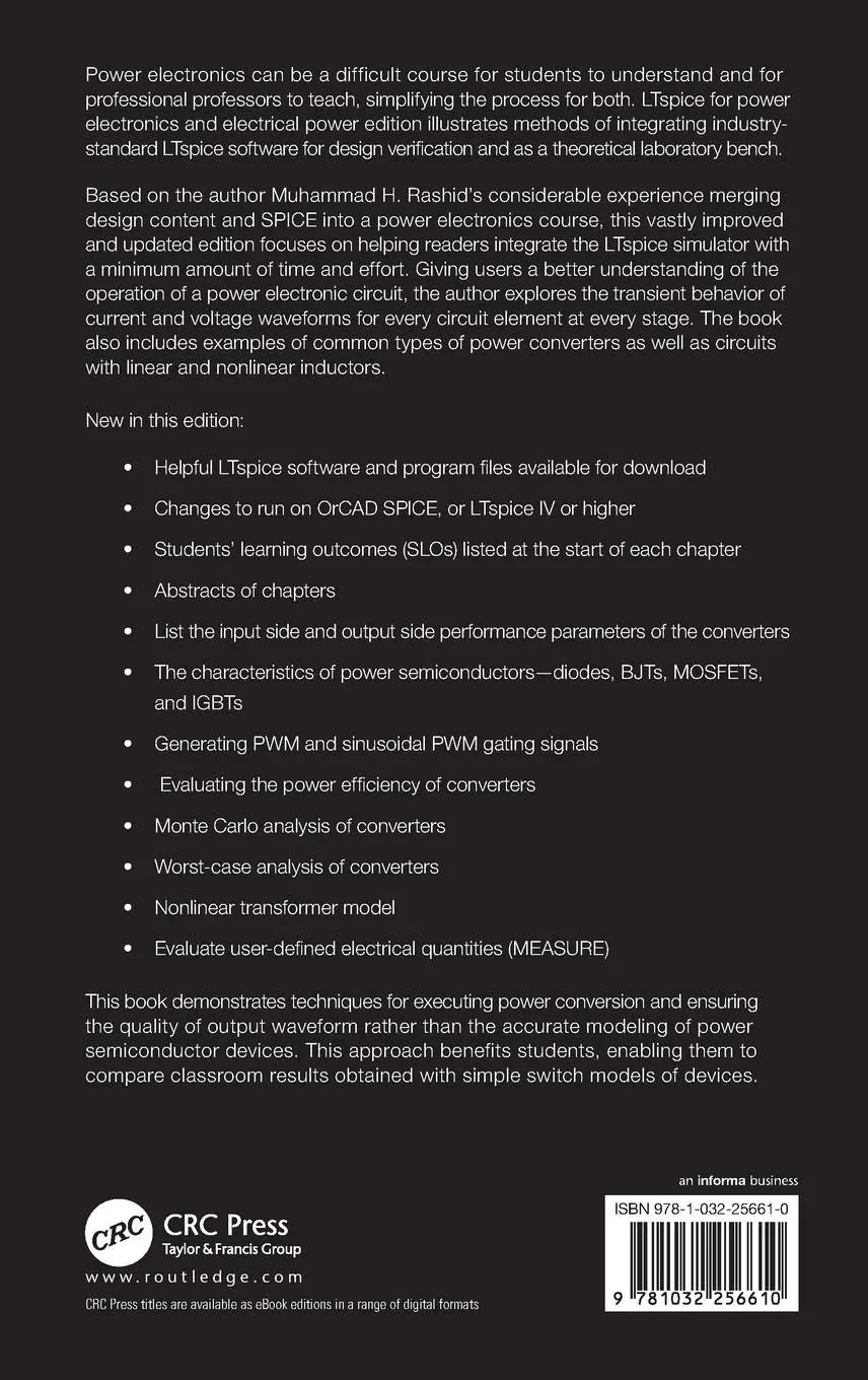 Rückseite: 9781032256610 | SPICE and LTspice for Power Electronics and Electric Power | Rashid