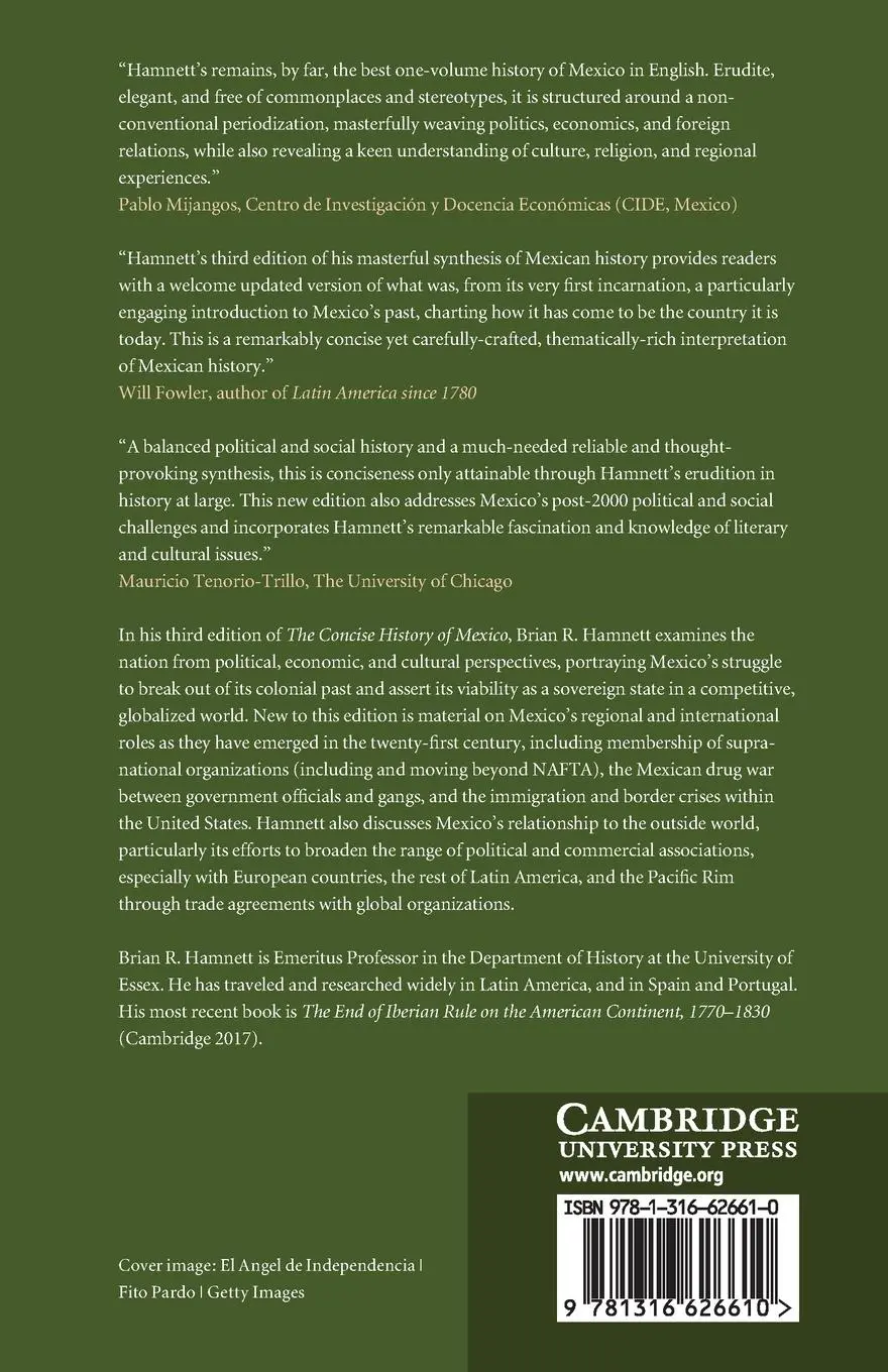 Rückseite: 9781316626610 | A Concise History of Mexico, Third Edition | Brian R. Hamnett | Buch