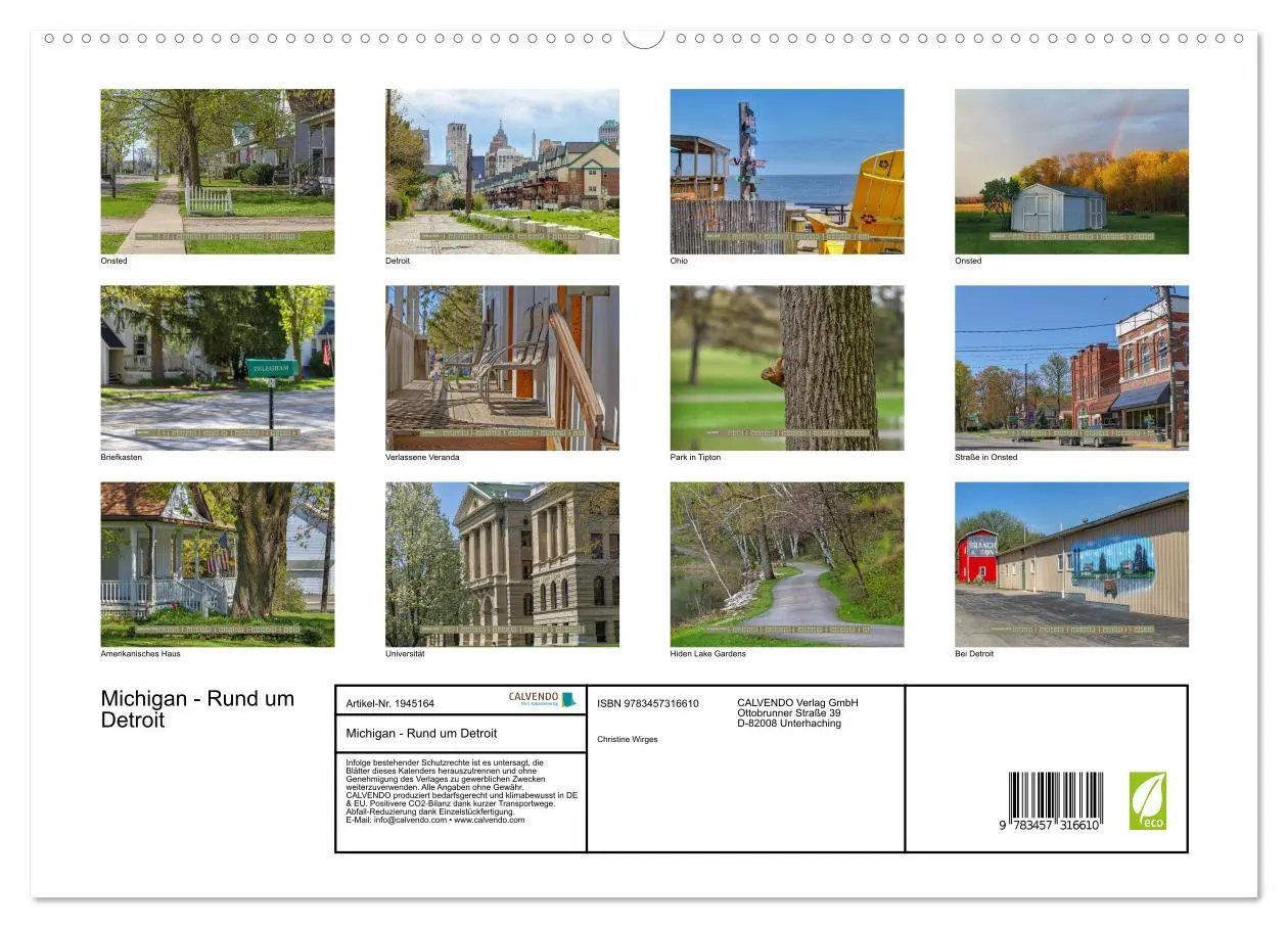 Bild: 9783457316610 | Michigan - Rund um Detroit (hochwertiger Premium Wandkalender 2026...