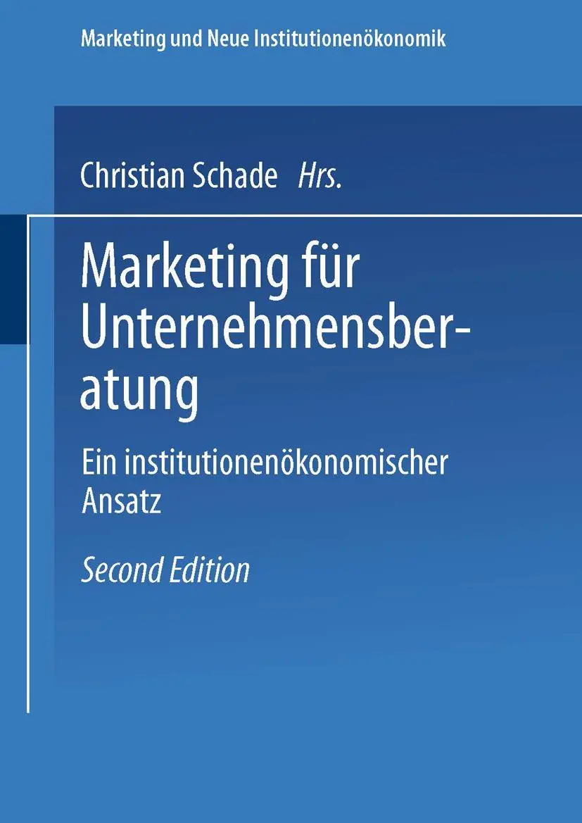 Cover: 9783824466610 | Marketing für Unternehmensberatung | Christian Schade | Taschenbuch