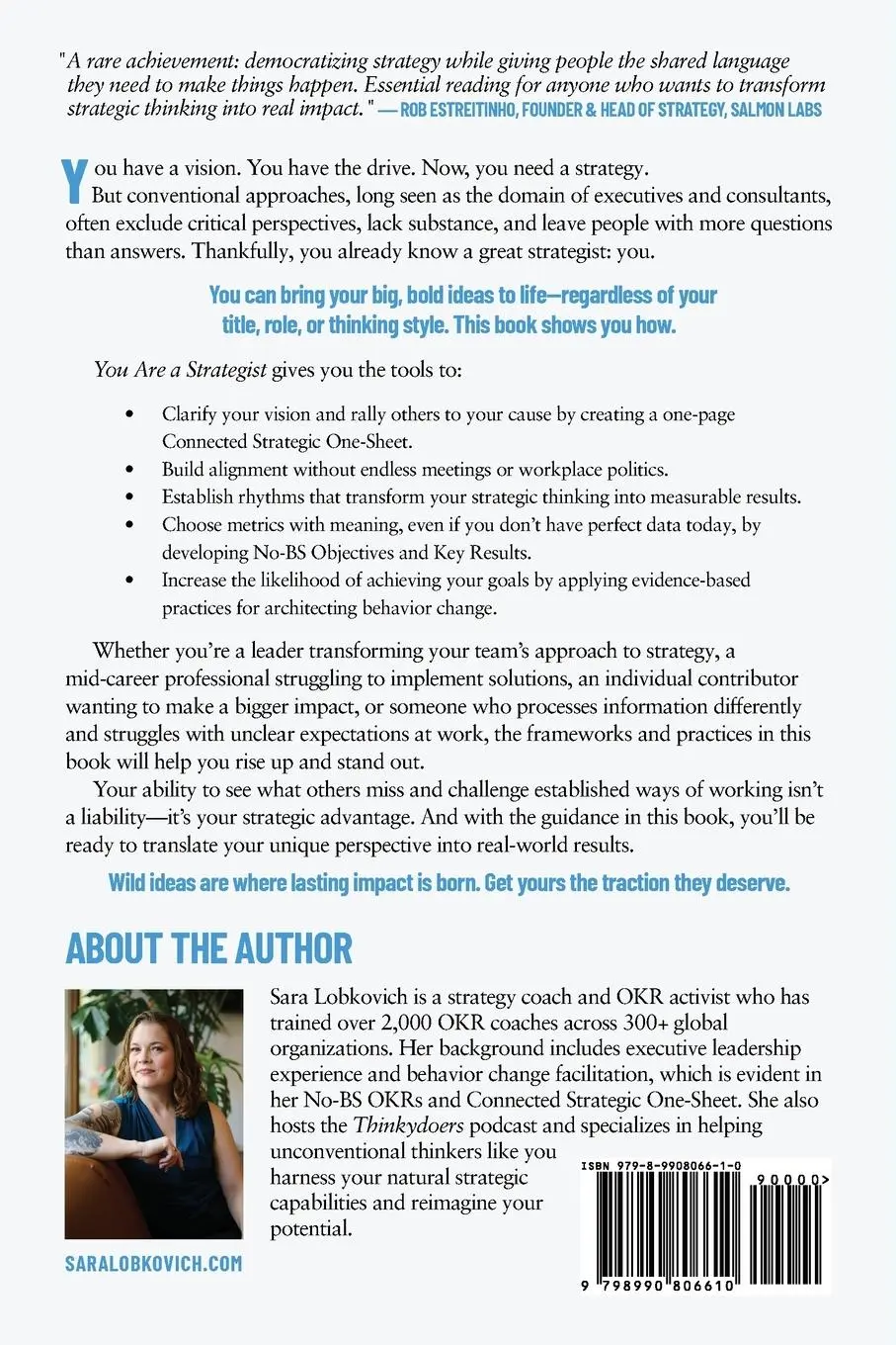 Rückseite: 9798990806610 | You Are A Strategist | Use No-BS OKRs to Get Big Things Done | Buch