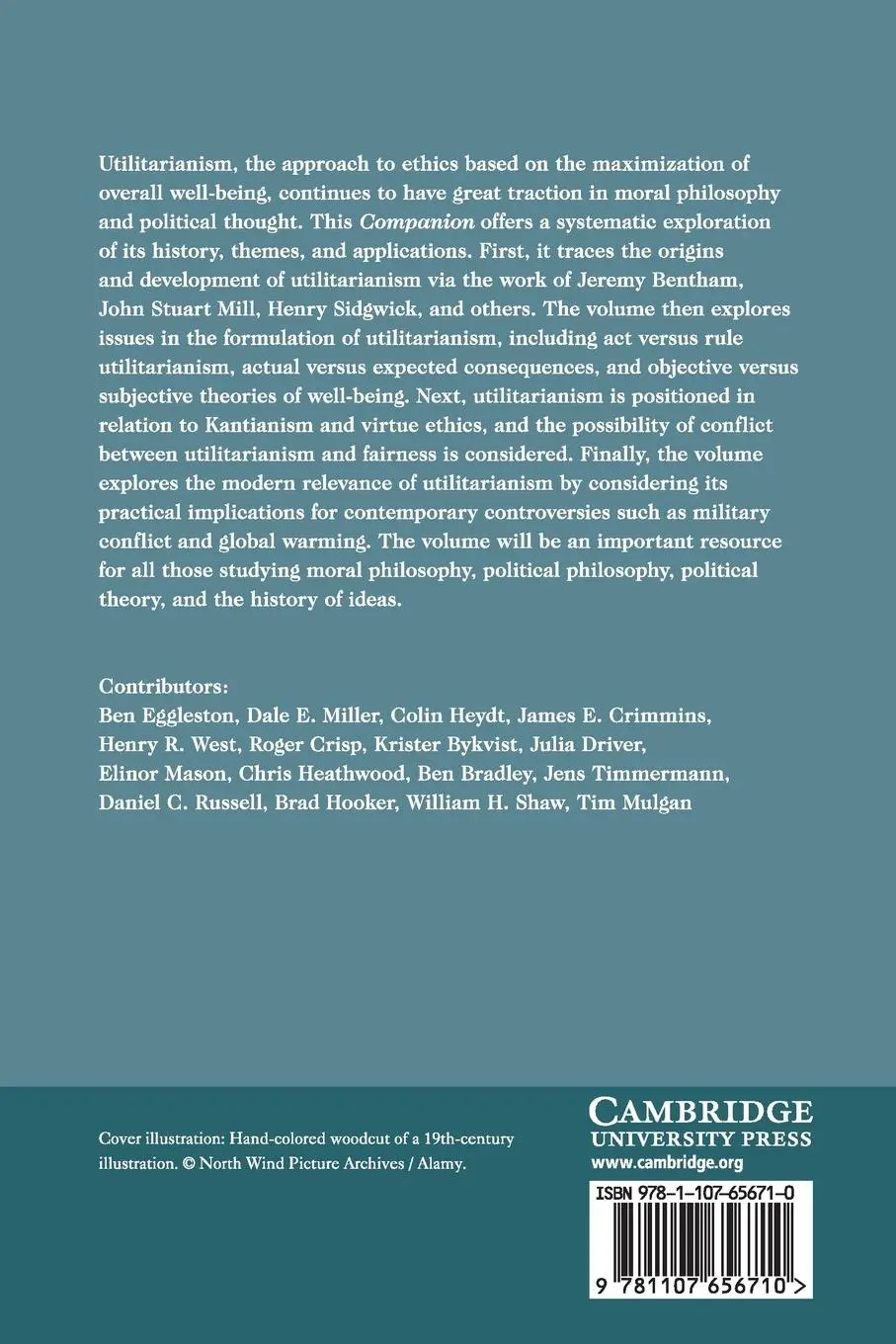 Rückseite: 9781107656710 | The Cambridge Companion to Utilitarianism | Ben Eggleston (u. a.)