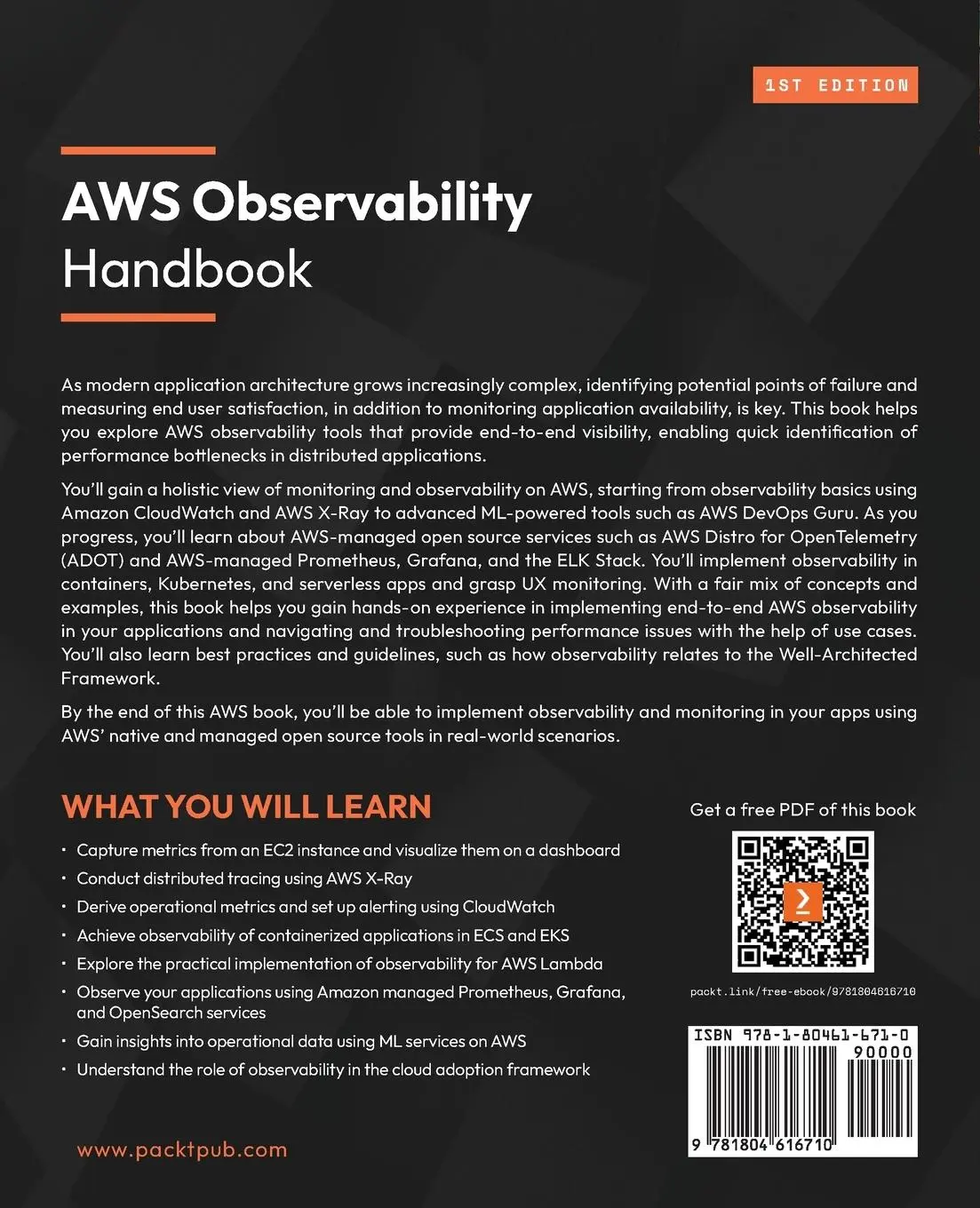 Rückseite: 9781804616710 | AWS Observability Handbook | Phani Kumar Lingamallu (u. a.) | Buch