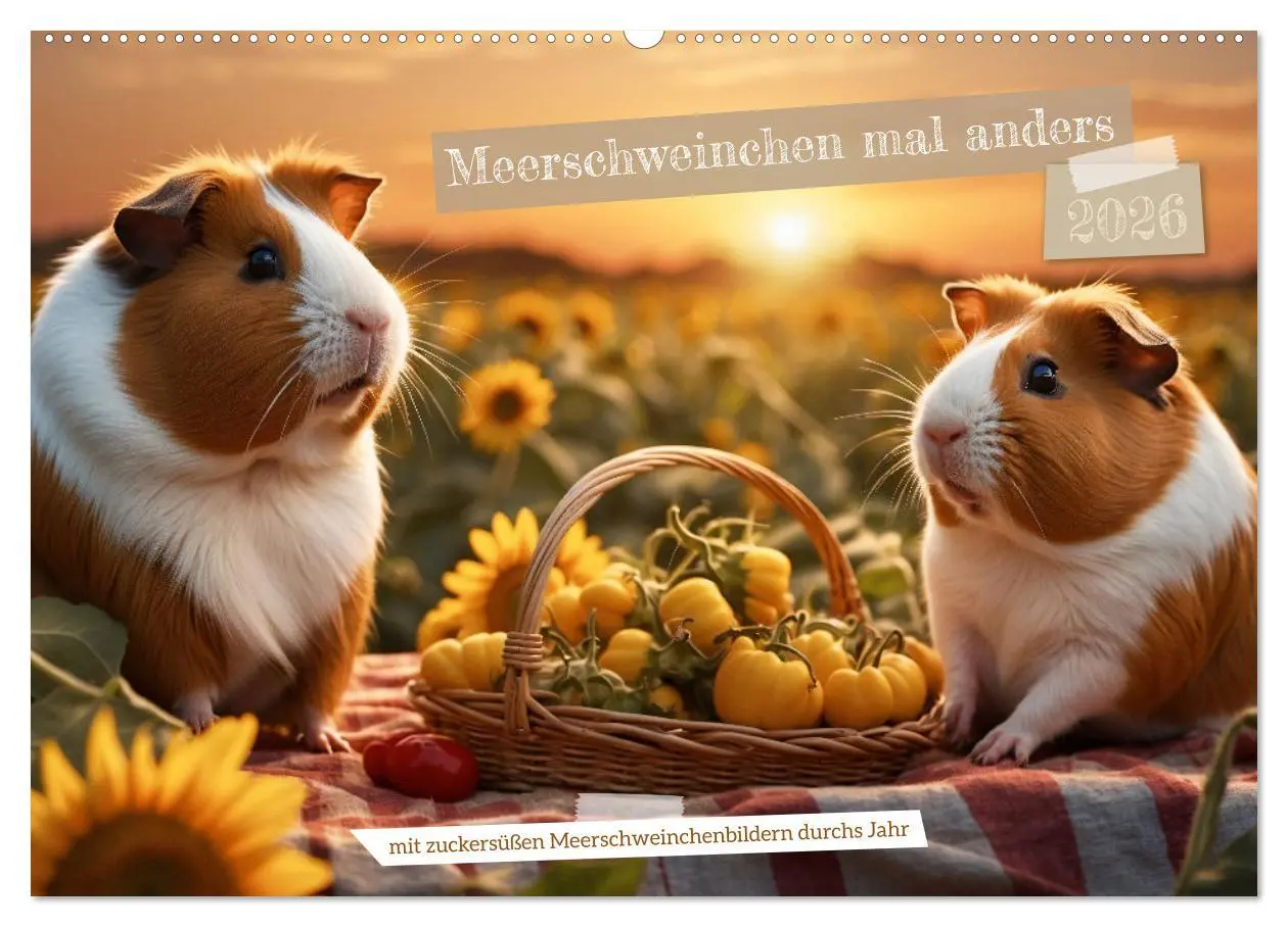 Cover: 9783457476710 | Meerschweinchen mal anders! (Wandkalender 2026 DIN A2 quer),...