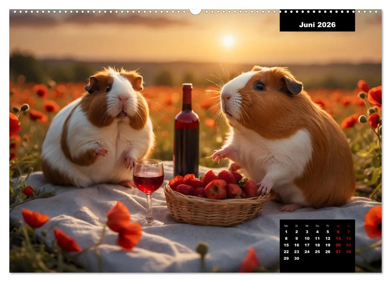 Bild: 9783457476710 | Meerschweinchen mal anders! (Wandkalender 2026 DIN A2 quer),...